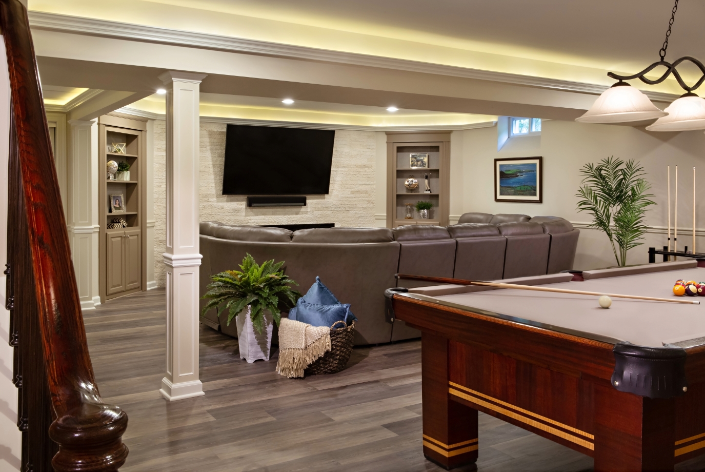 Sophisticated and Fun Finished Basement